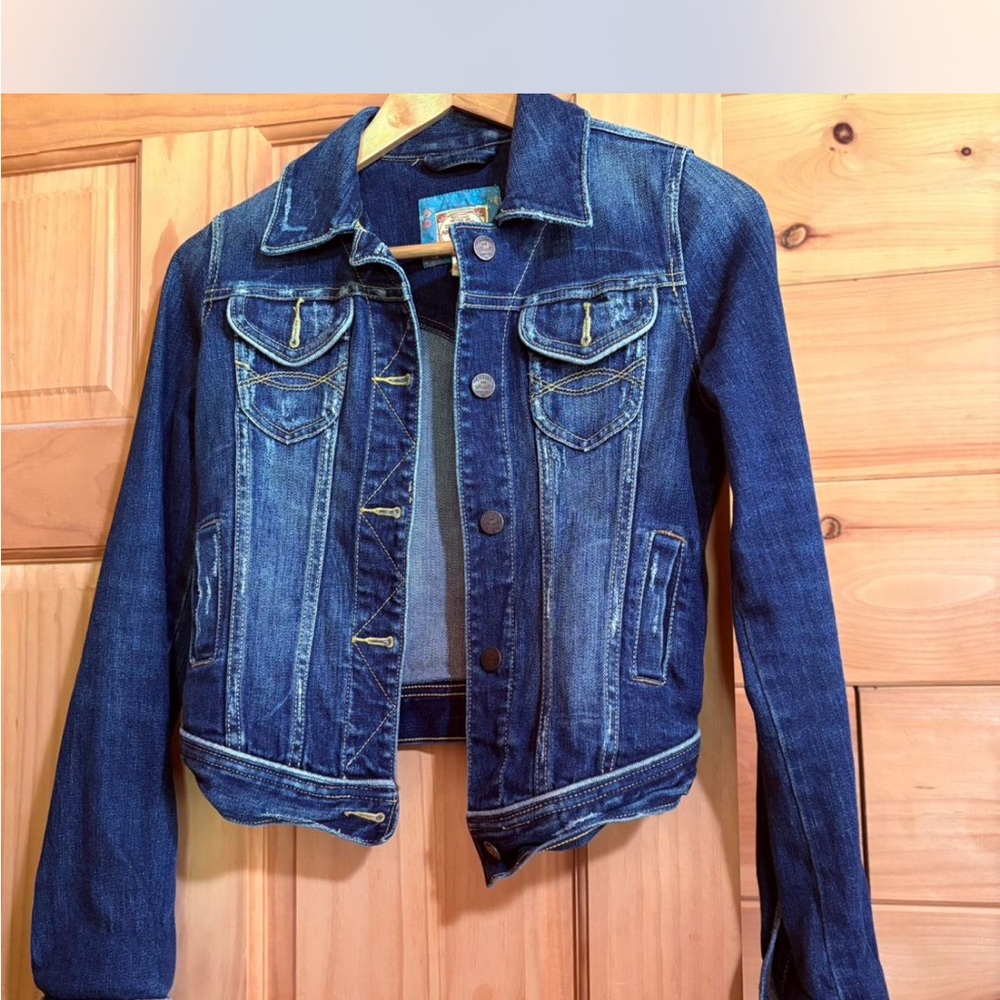 Abercrombie & Fitch Y2K Vintage Collection Dark Blue Western Jean Jacket. Size S